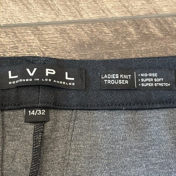LVPL Women's Ladies Knit Trouser Black Blue Size 14/32 - Picture 8 of 9